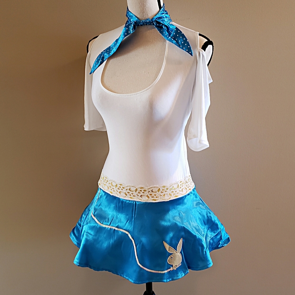 New 3pc PLAYBOY Fifties Flirt Halloween Costume M - Picture 7 of 11